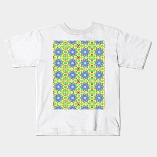 Neon Floral Pattern Kids T-Shirt